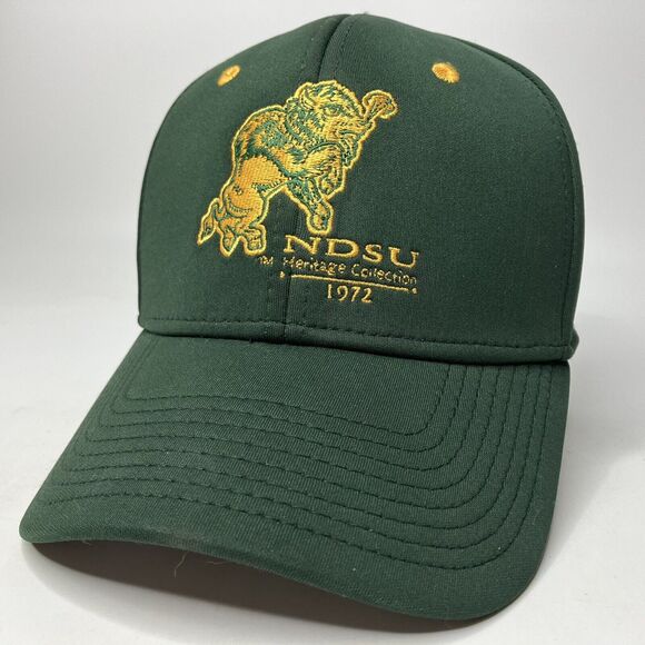 North Dakota State University NDSU Bison A-Flex Fit Cap Hat Small Green GP402 - Picture 1 of 9